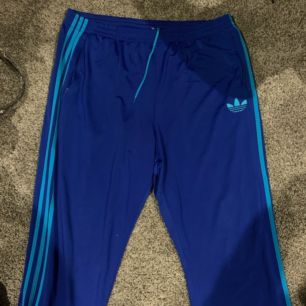 Adidas blue track pants
